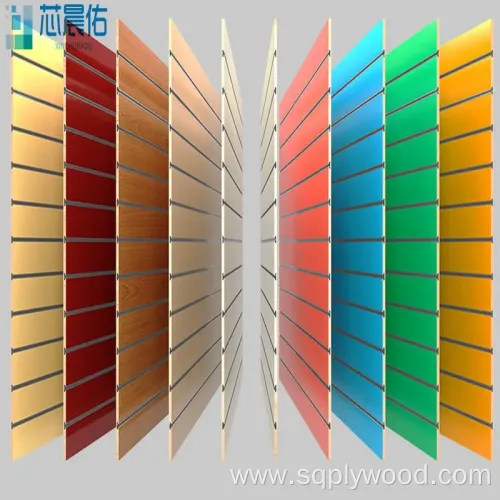 Factory Grooved MDF 18mm Melamine Slot MDF Panel with Aluminum Inserts
